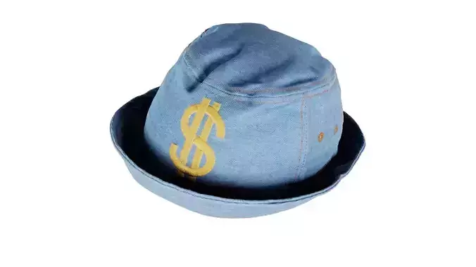 Dollar Hat Low-poly 3D model