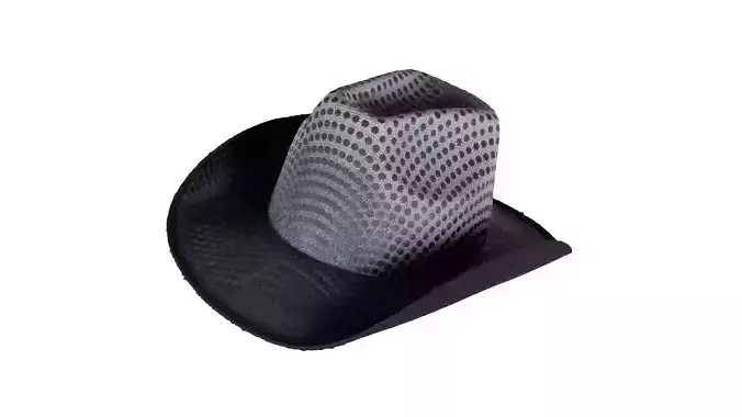 Dot Cowboy Hat Low-poly 3D model