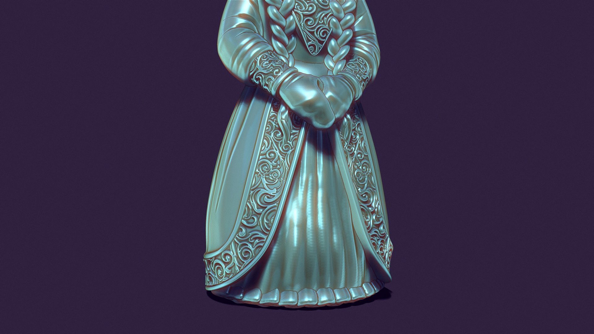 snow maiden for printing and casting 3D print model_12