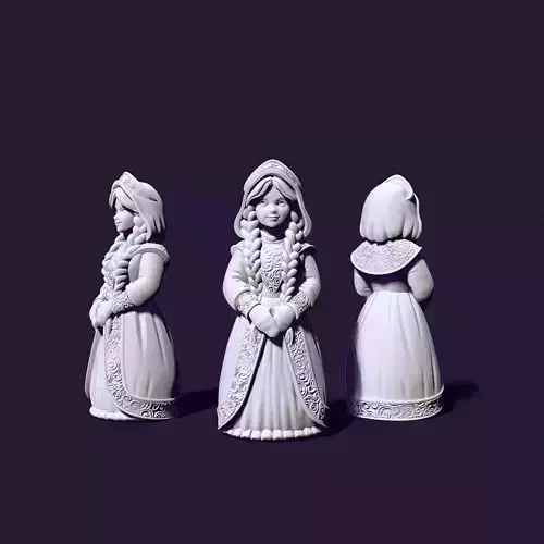 snow maiden for printing and casting 3D print model