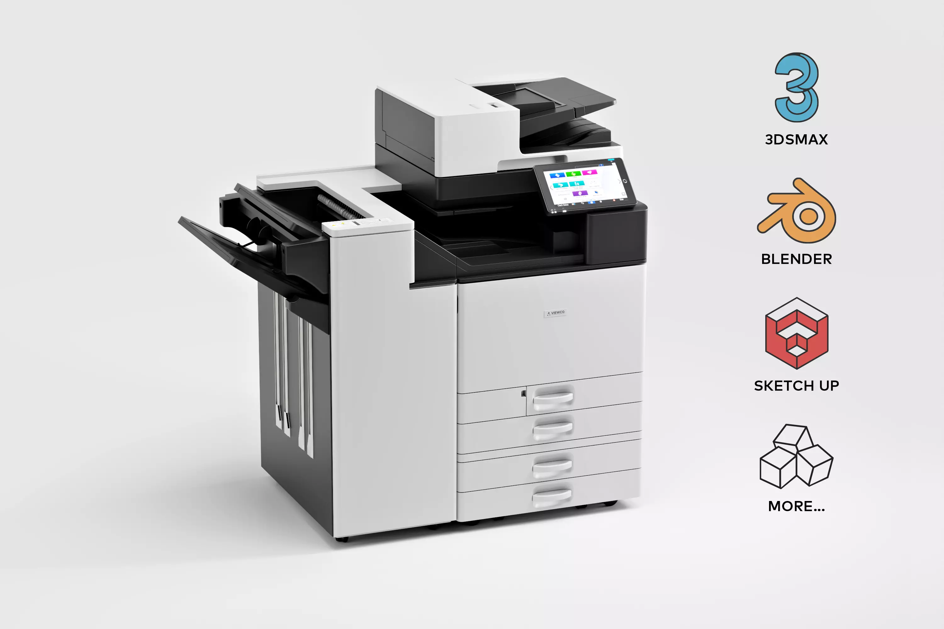 Color Laser Multifunction Printer 3D model_0