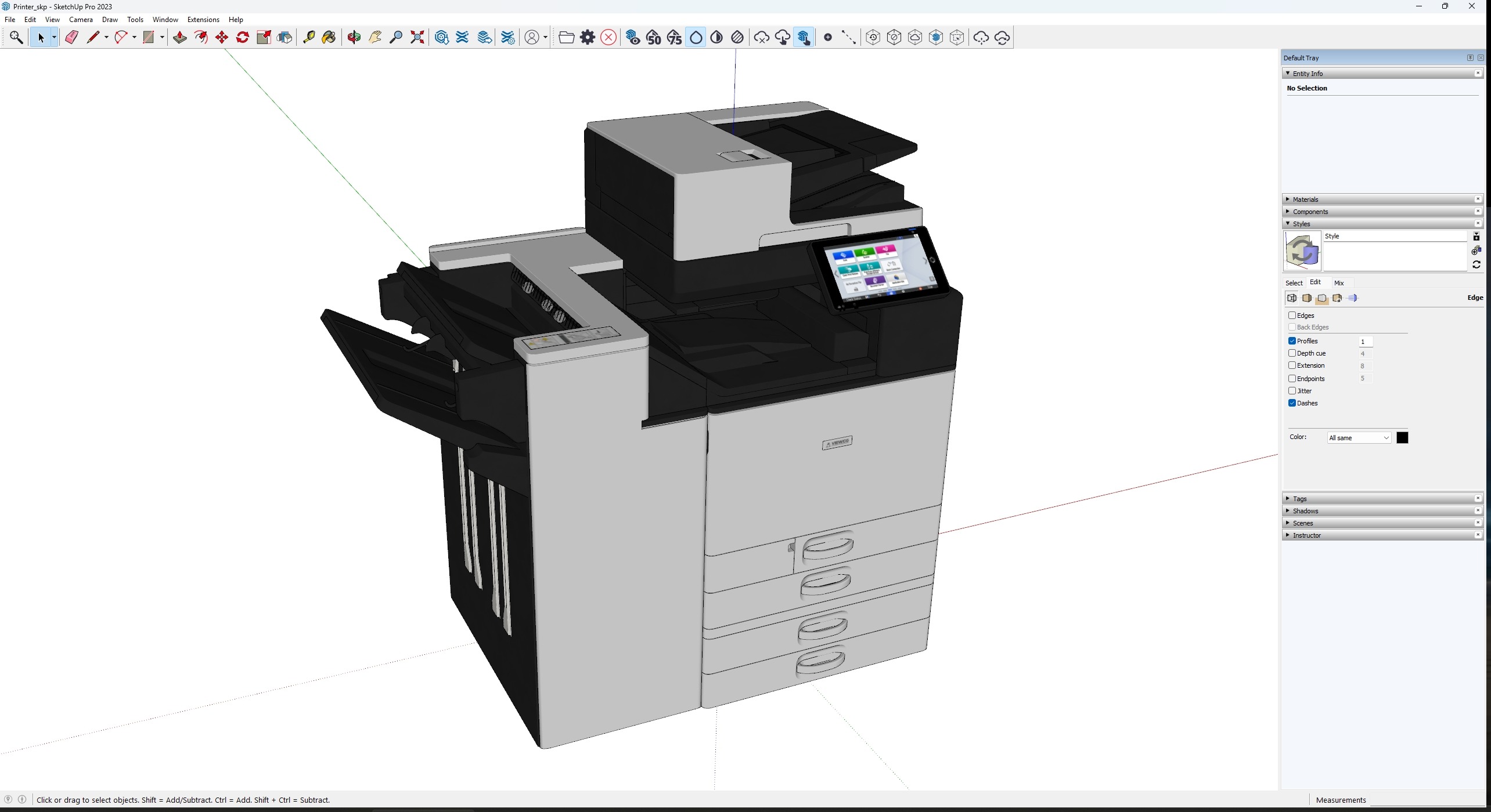 Color Laser Multifunction Printer 3D model_8