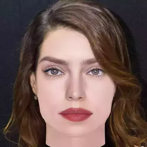 Daisy Ridley Head - No Hair - Low poly head for game 