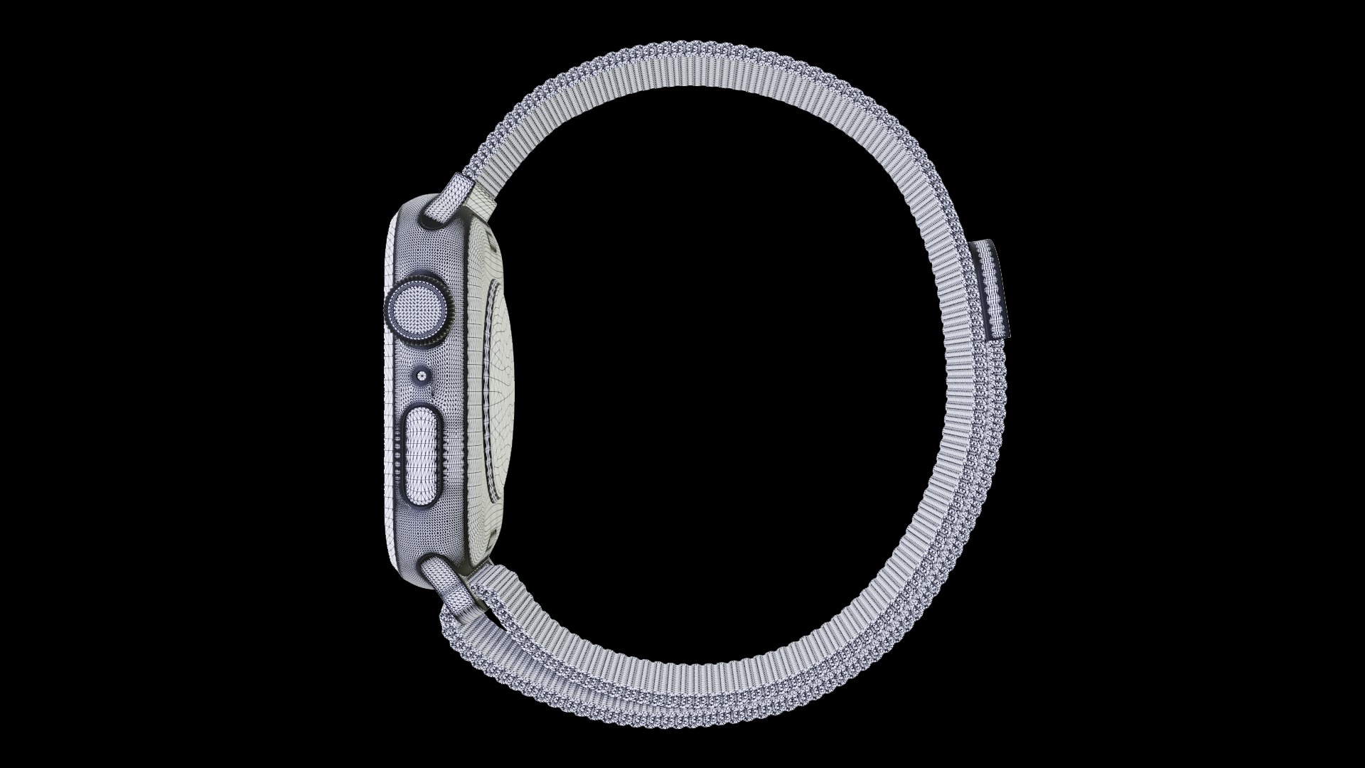Apple Watch Series 9 Graphite Steel Milanese Loop 3ds Max 3D model_8