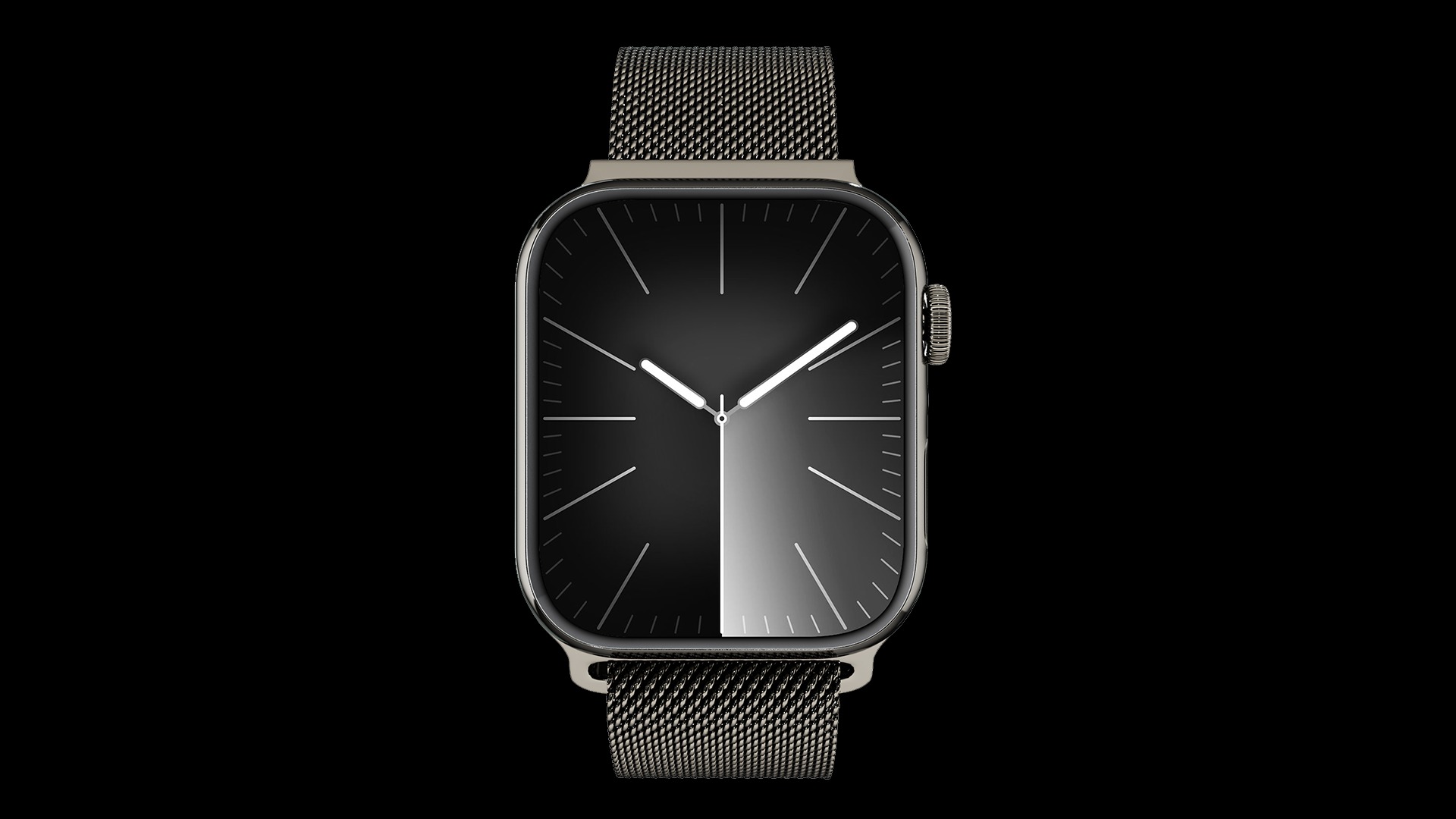 Apple Watch Series 9 Graphite Steel Milanese Loop 3ds Max 3D model_1