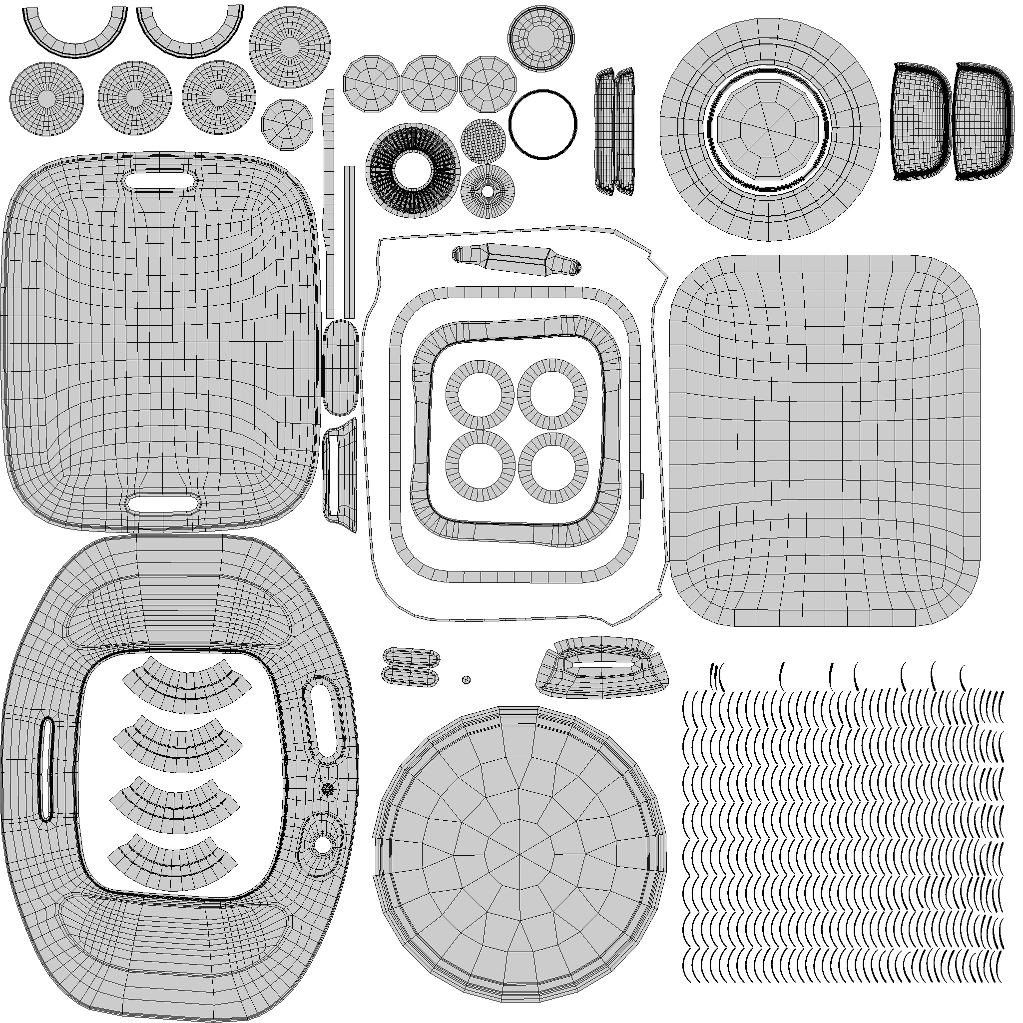 Apple Watch Series 9 Graphite Steel Milanese Loop 3ds Max 3D model_11