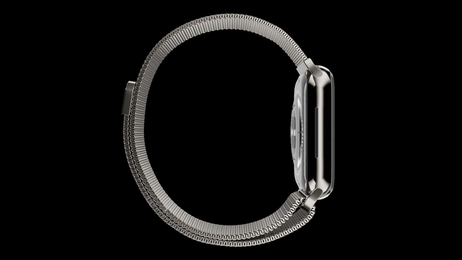 Apple Watch Series 9 Graphite Steel Milanese Loop 3ds Max 3D model_5