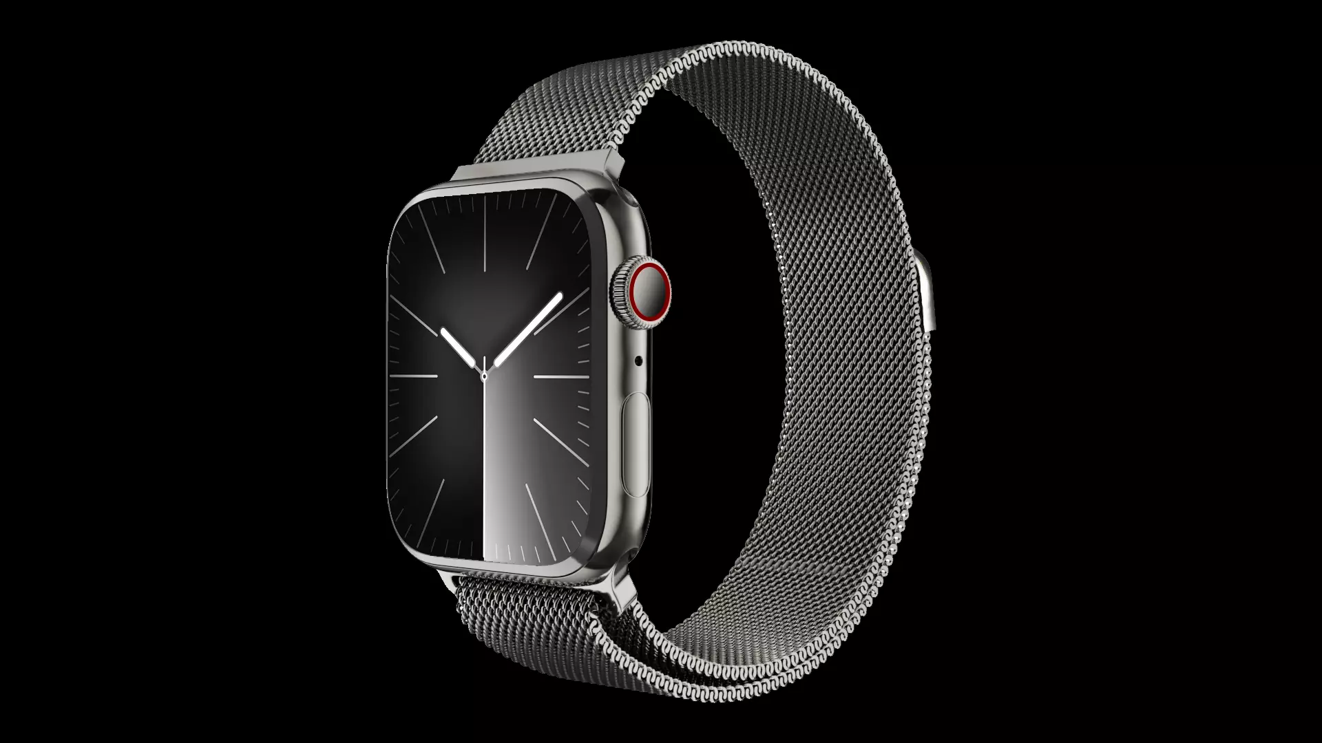 Apple Watch Series 9 Graphite Steel Milanese Loop 3ds Max 3D model_0