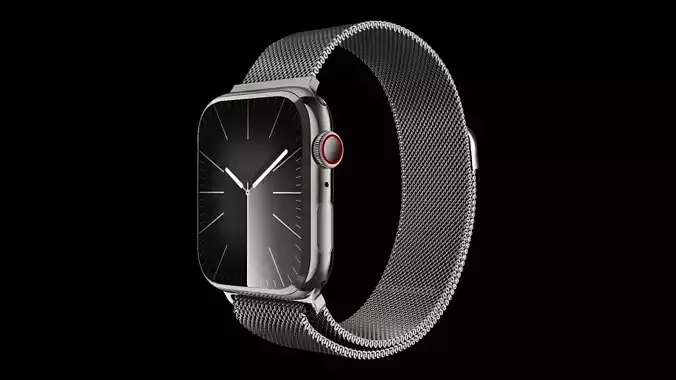 Apple Watch Series 9 Graphite Steel Milanese Loop 3ds Max