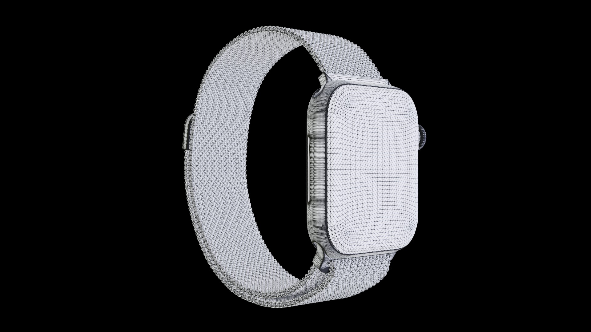 Apple Watch Series 9 Graphite Steel Milanese Loop 3ds Max 3D model_10