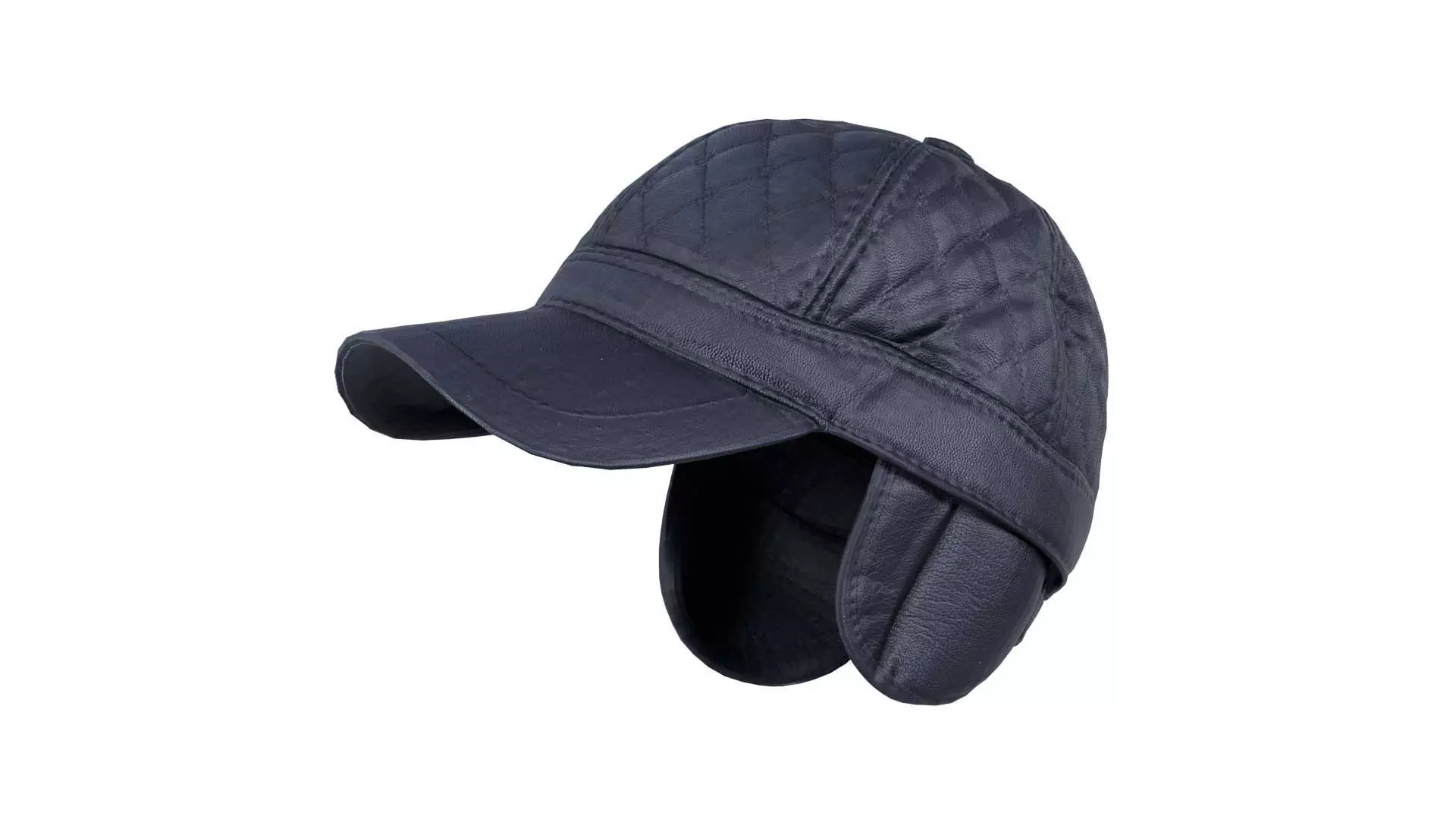 Leather Cap with Ear Pads Low-poly 3D model