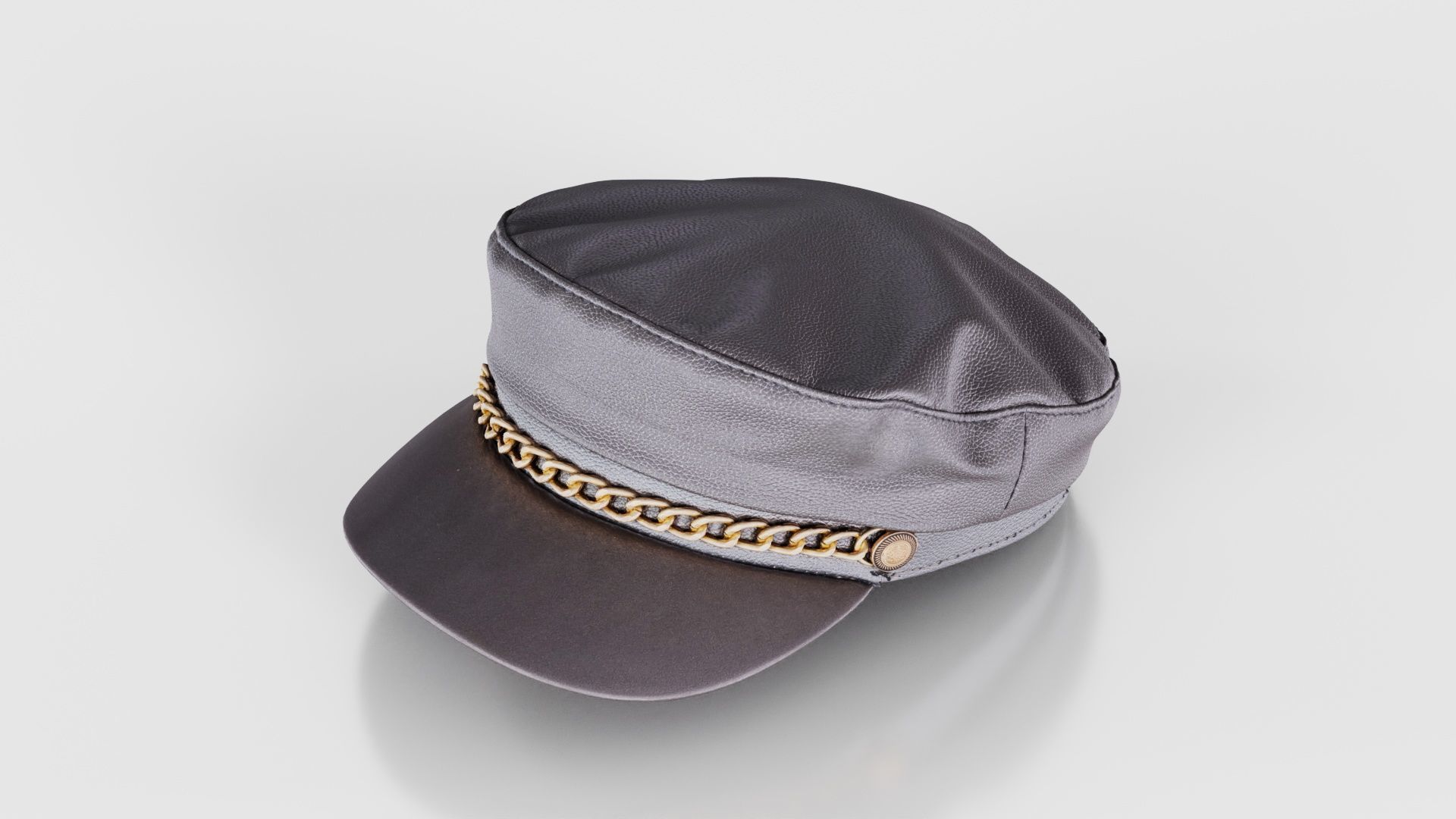 Leather Chain Hat Low-poly 3D model_15