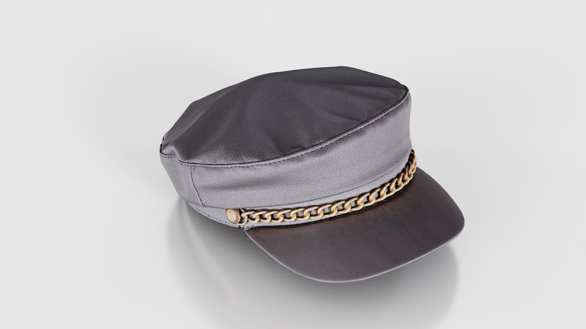 Leather Chain Hat Low-poly 3D model_18