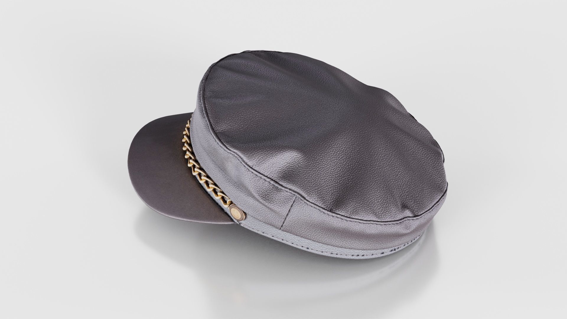 Leather Chain Hat Low-poly 3D model_25