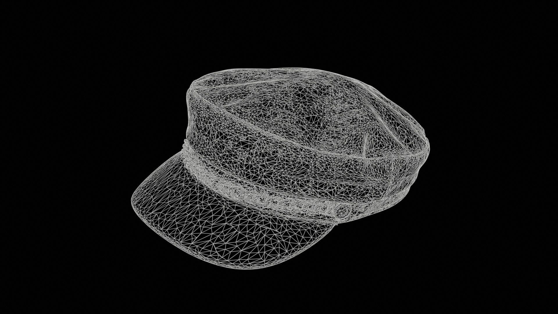 Leather Chain Hat Low-poly 3D model_11