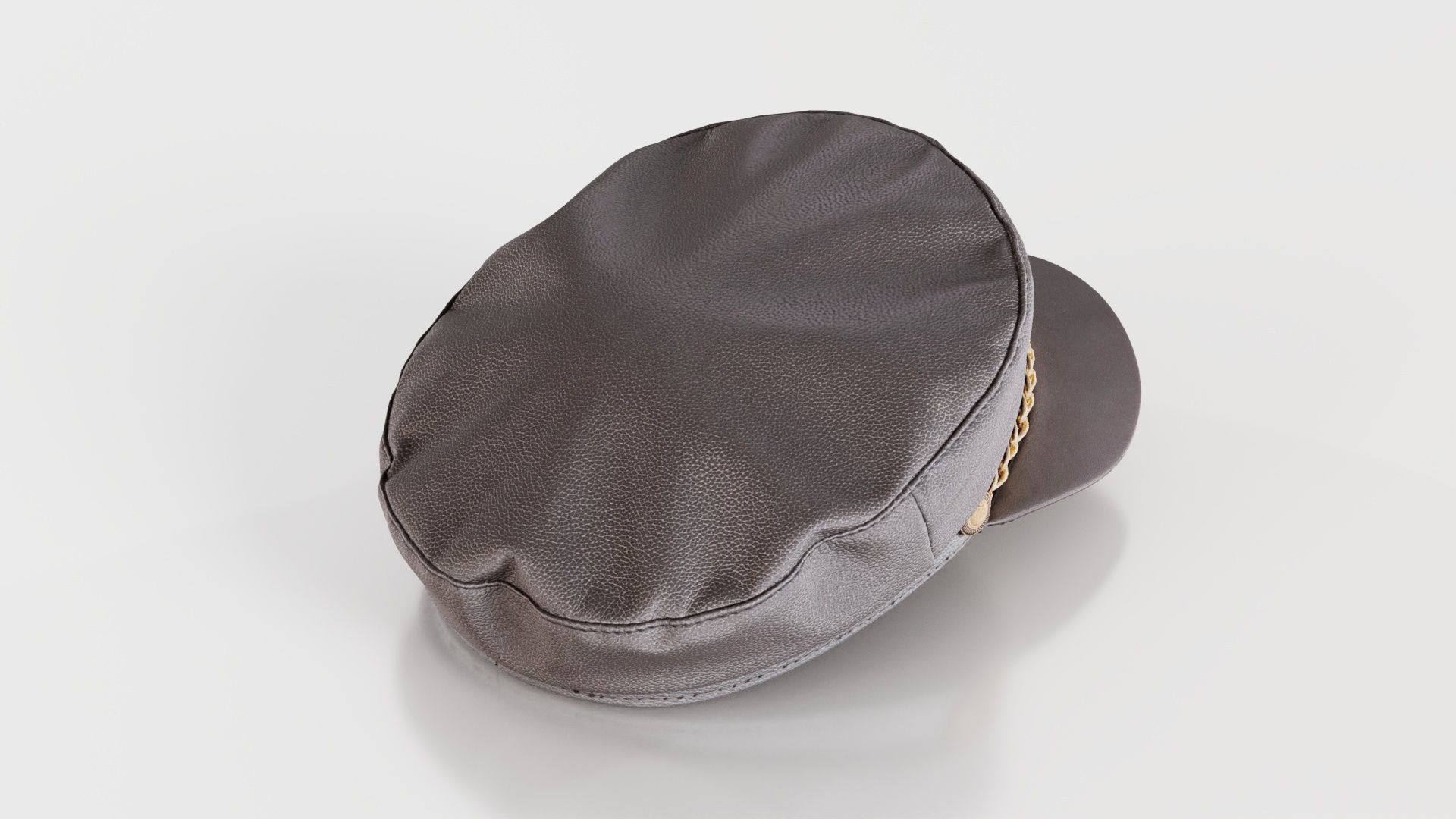 Leather Chain Hat Low-poly 3D model_1