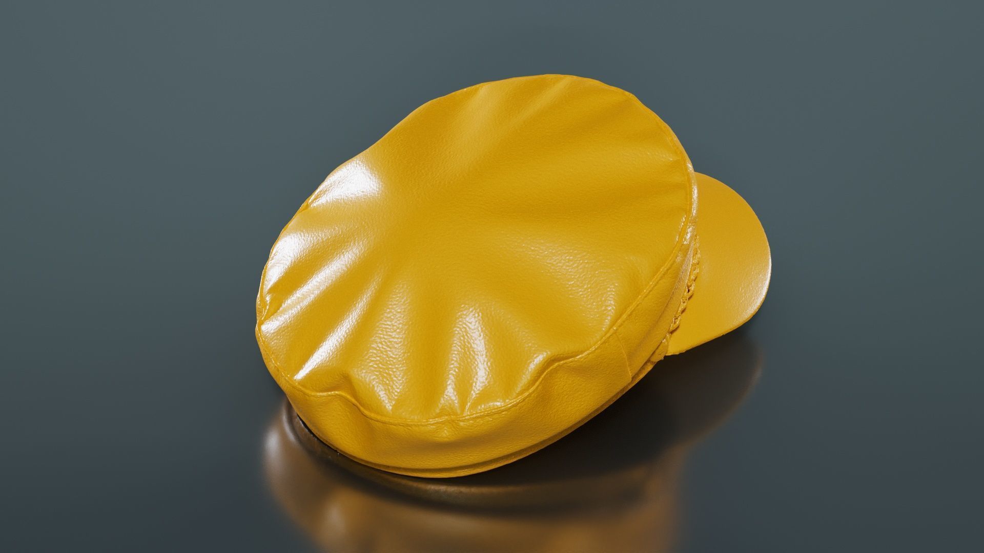 Leather Chain Hat Low-poly 3D model_13