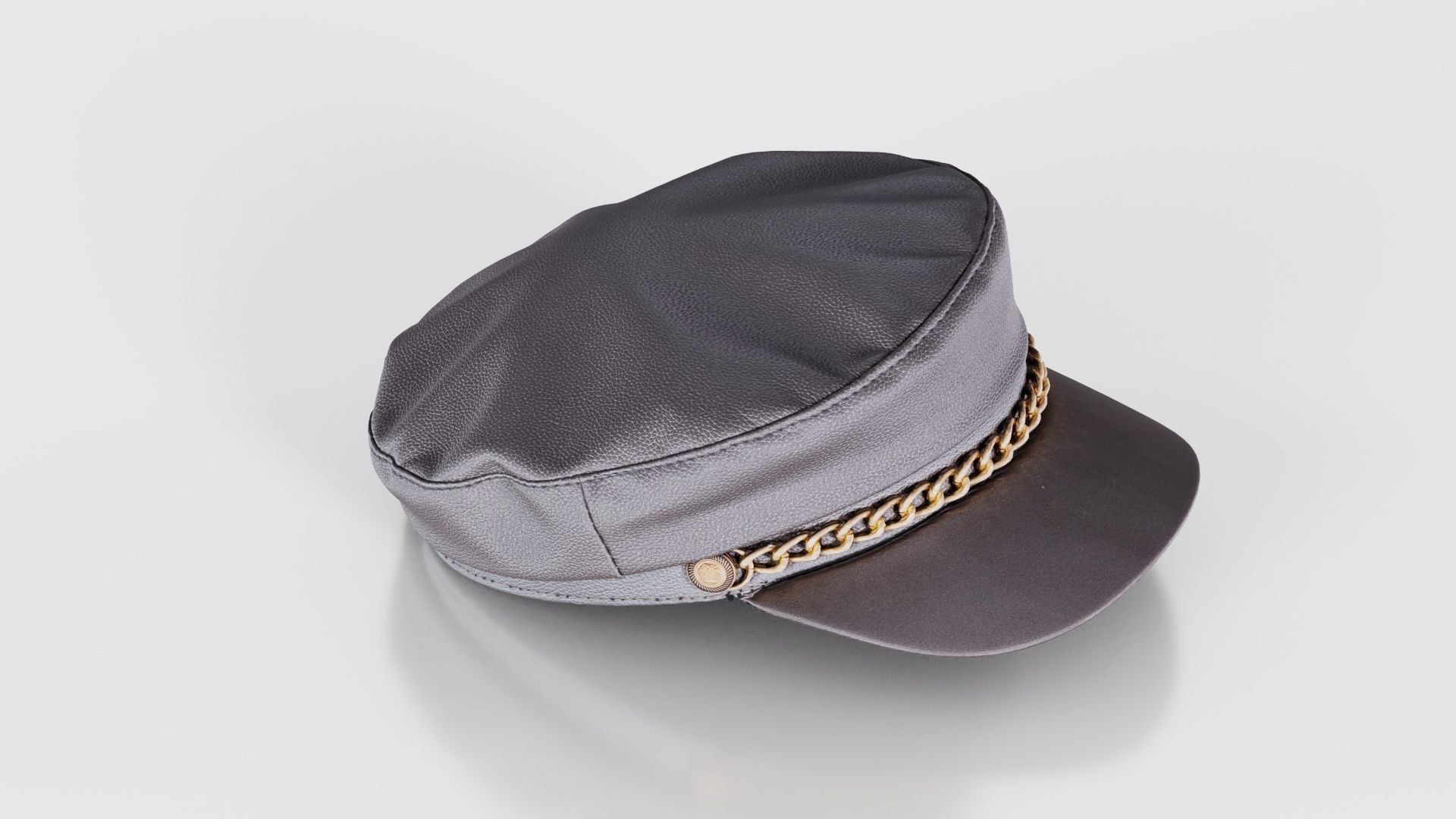 Leather Chain Hat Low-poly 3D model_19