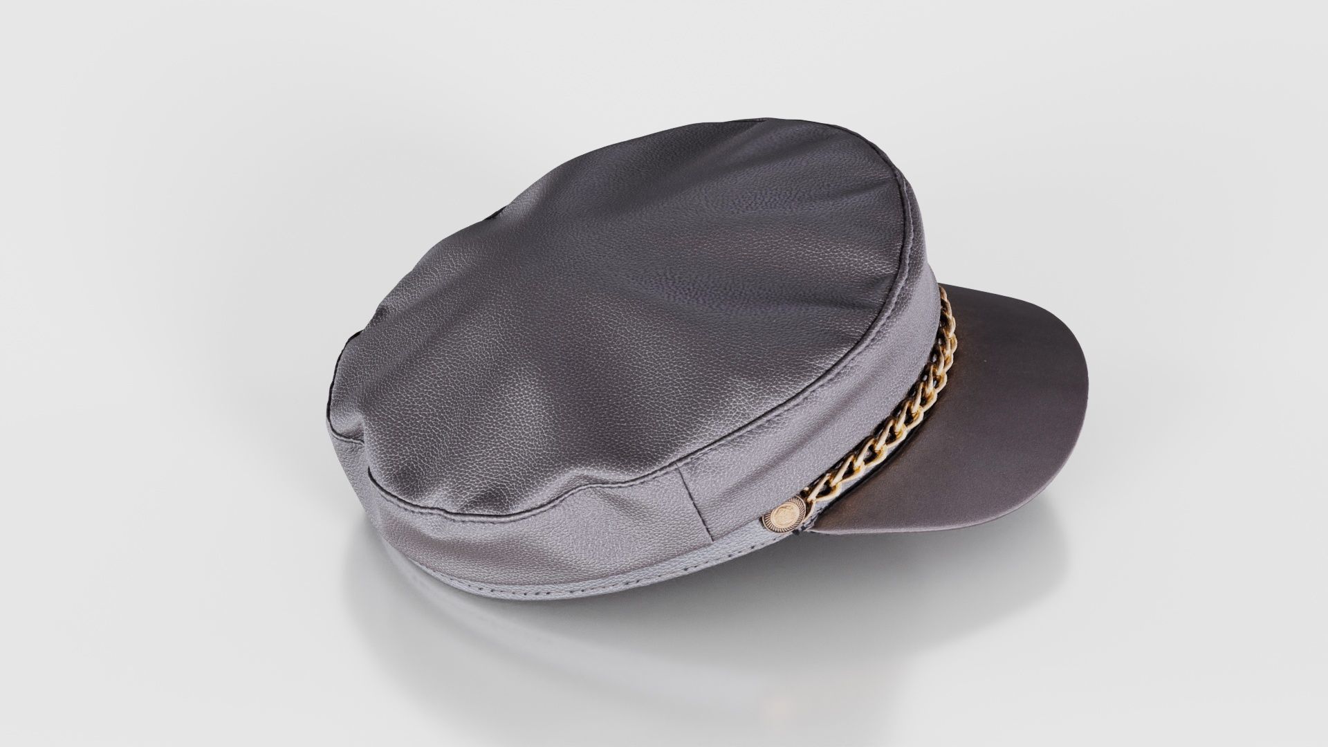 Leather Chain Hat Low-poly 3D model_20