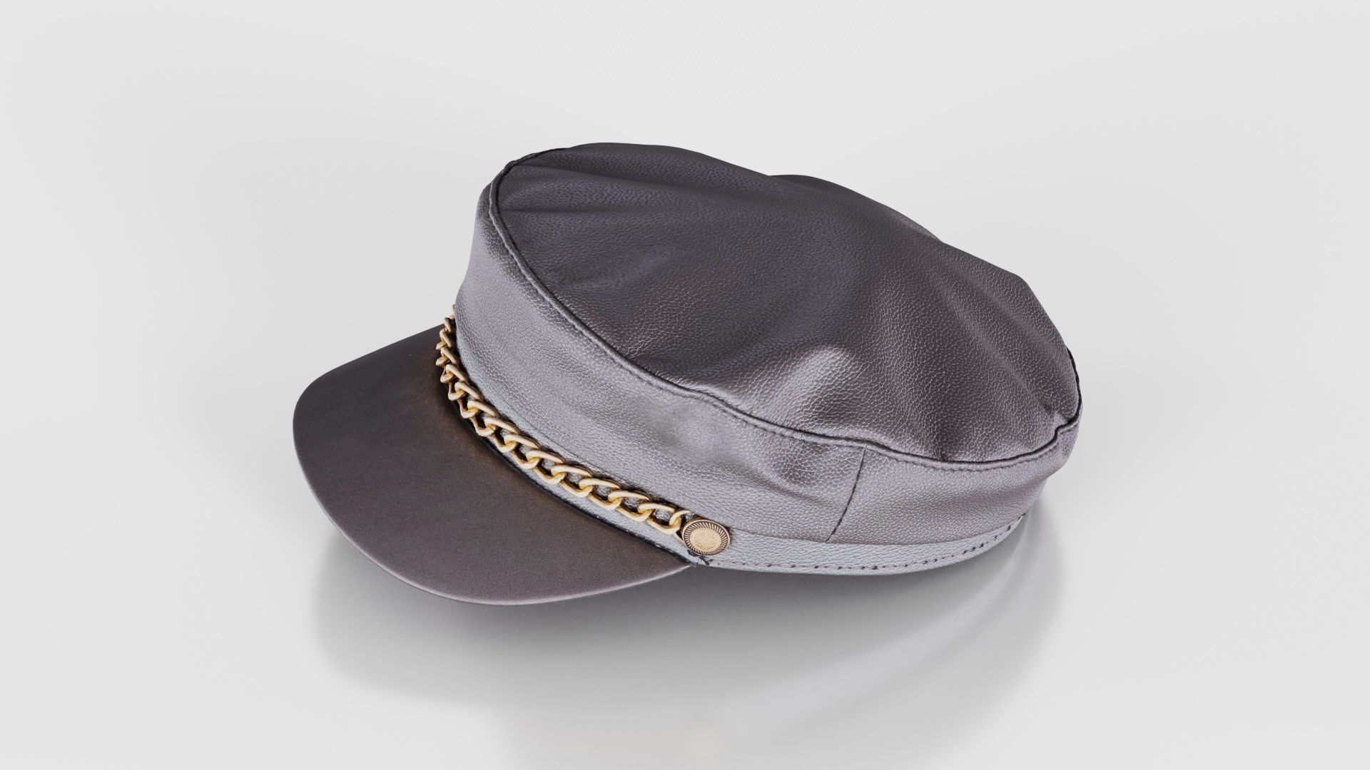 Leather Chain Hat Low-poly 3D model_26