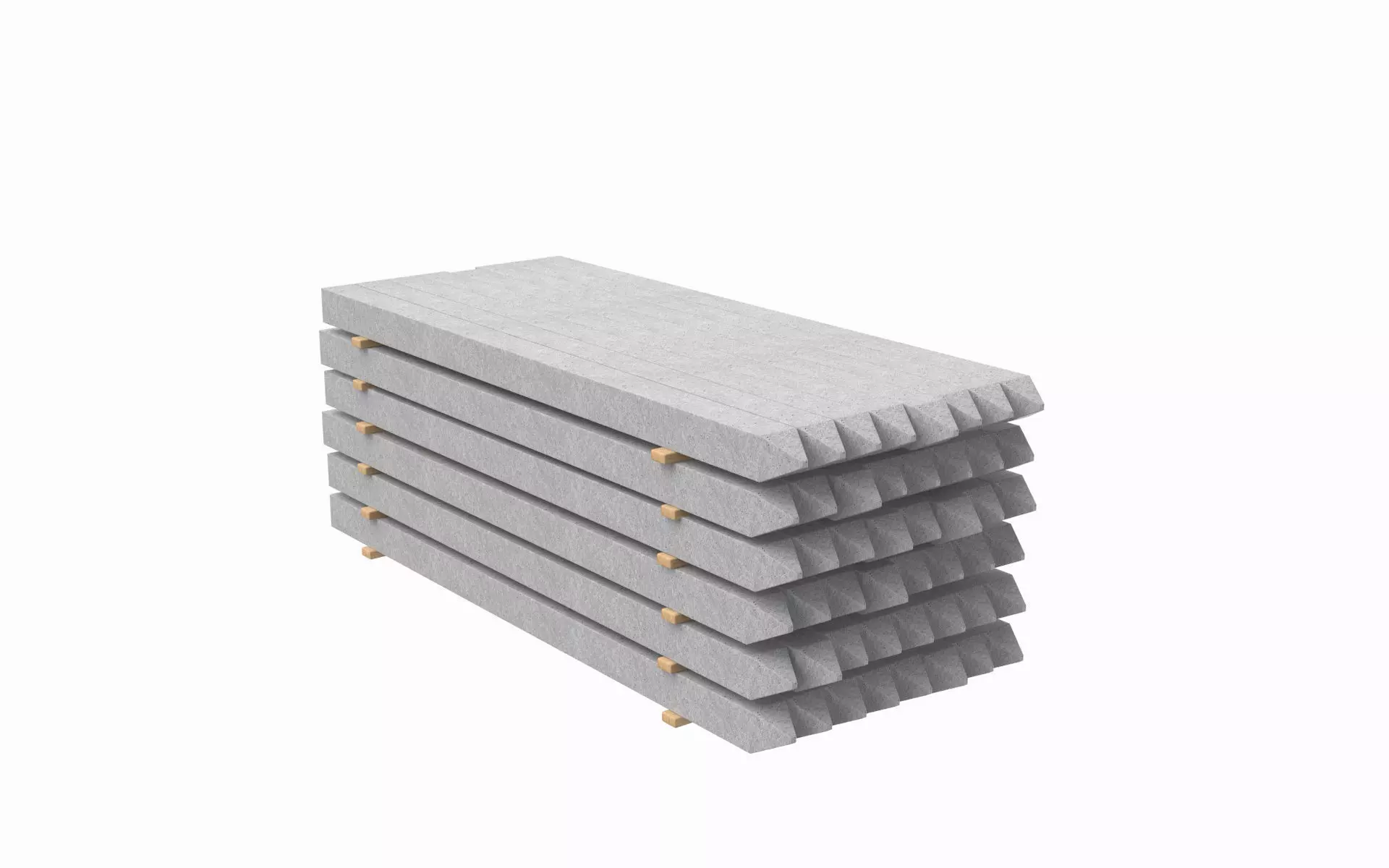 Concrete Slabs On Wood Planks 3D model_0