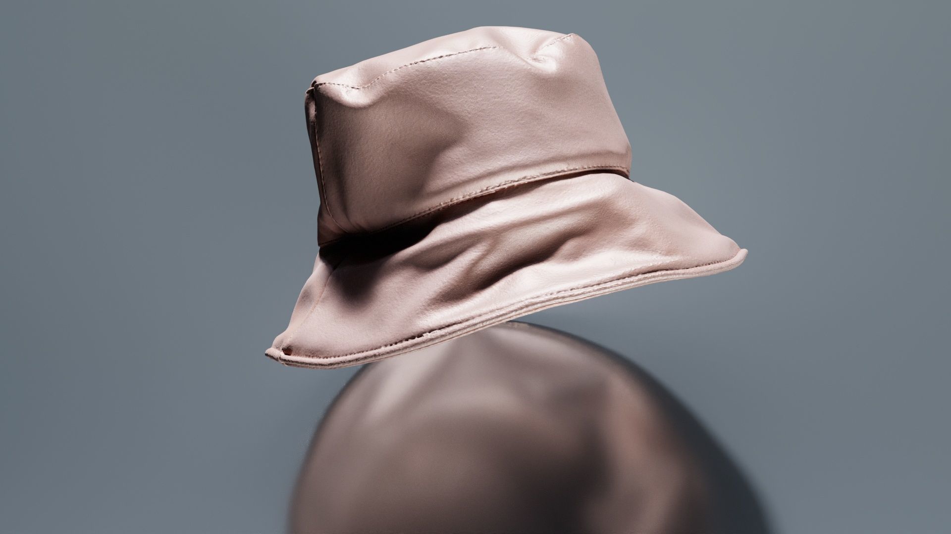Metallic Sun Hat Up Low-poly 3D model_8