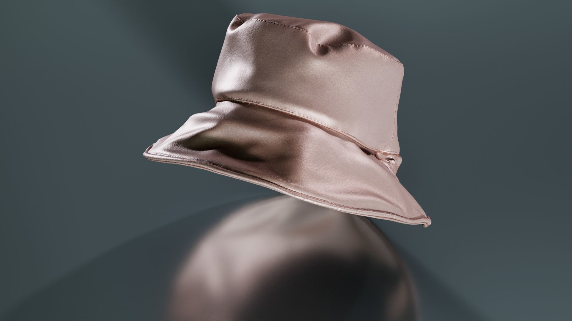 Metallic Sun Hat Up Low-poly 3D model_2