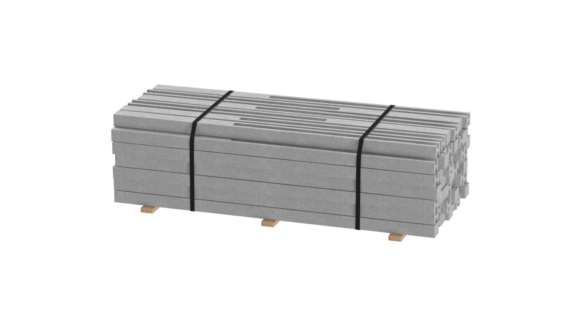 Concrete Slabs On Wood Planks 3D model_3