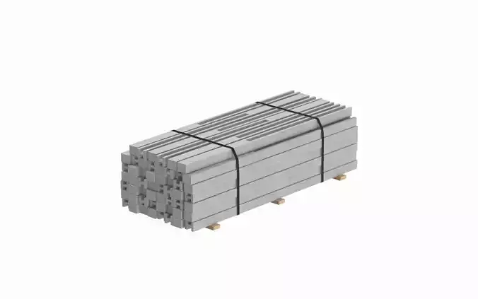 Concrete Slabs On Wood Planks 3D model Concrete Slabs On Wood Planks 3D model