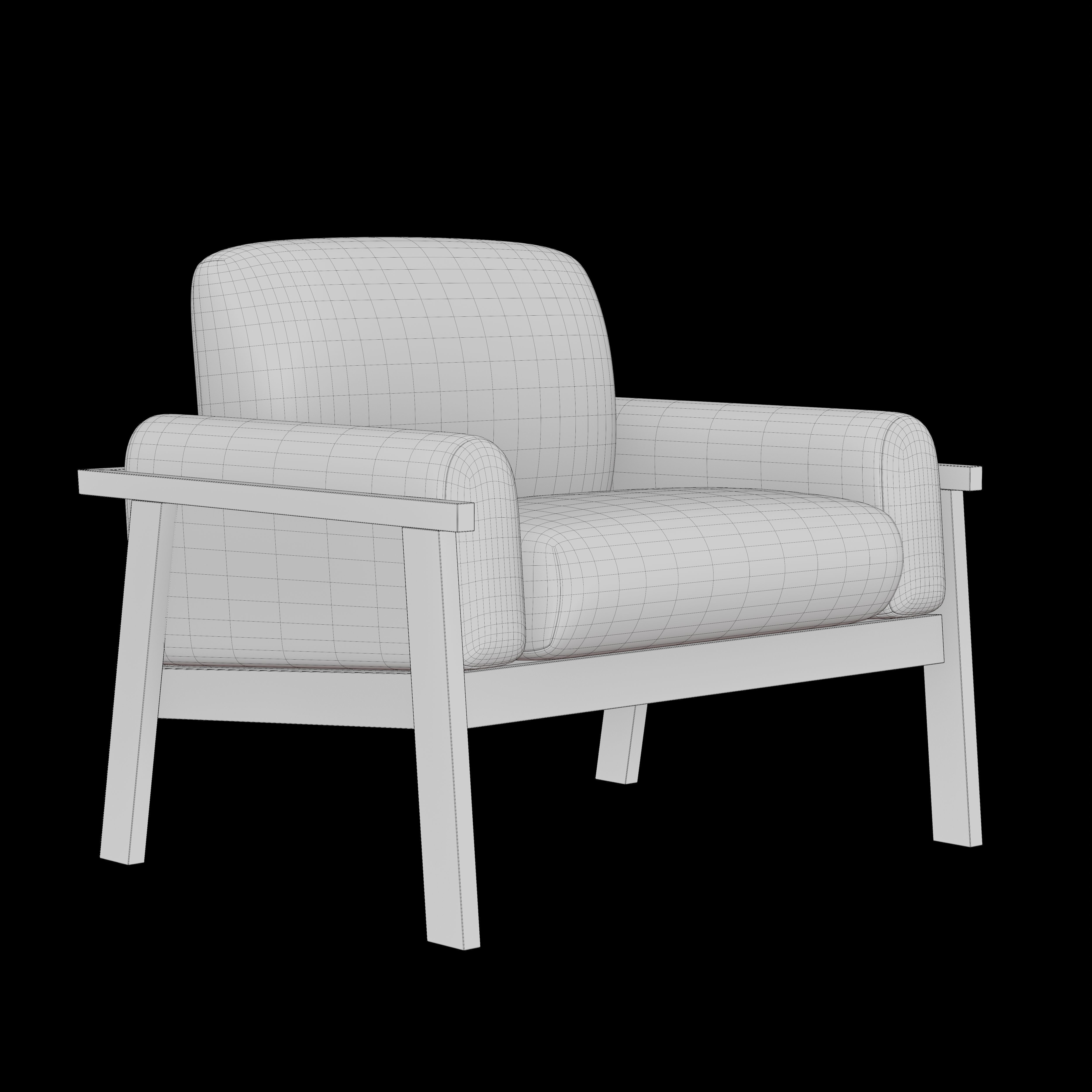 Armchair 1 3D model_1