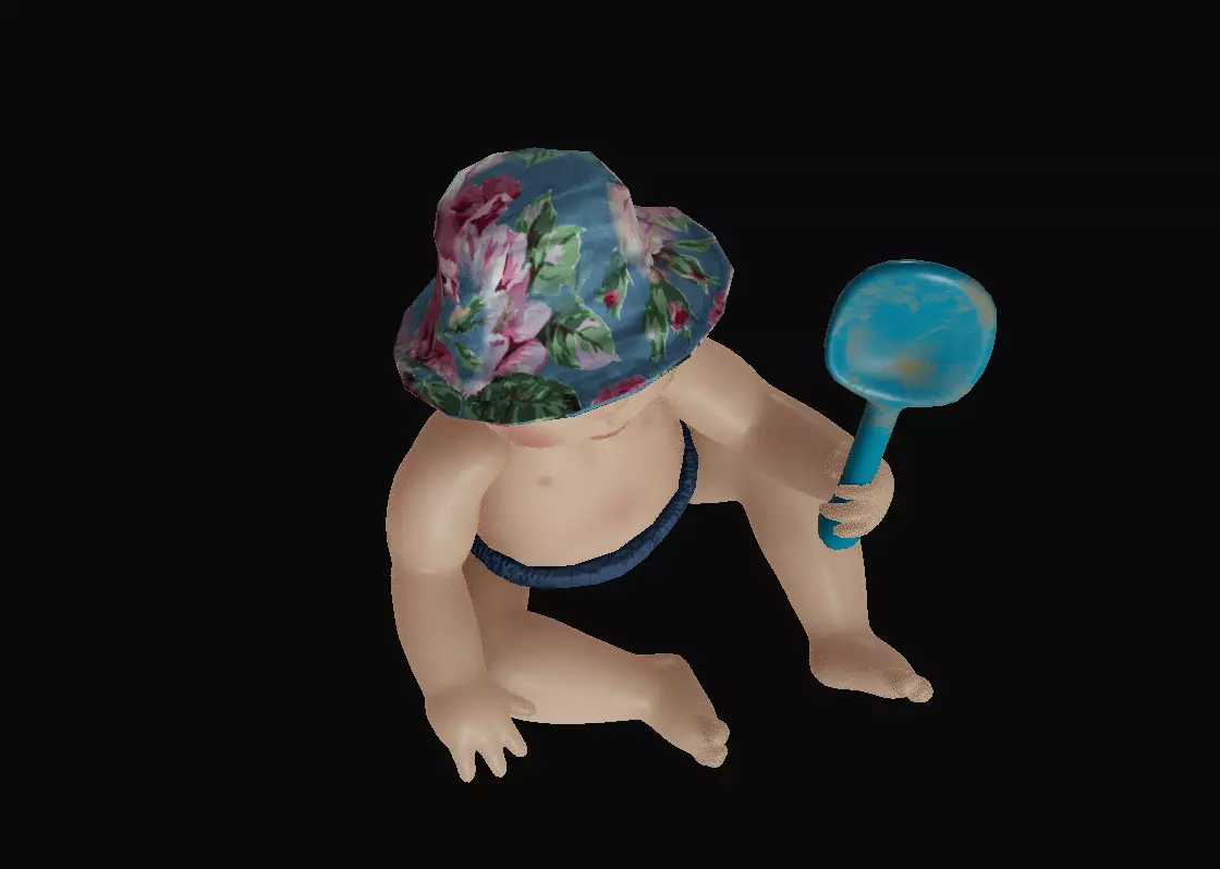 Beach doll 3D model_3