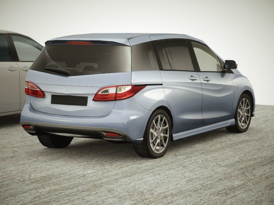 9 Low-poly Mini-Vans Low-poly 3D model_22