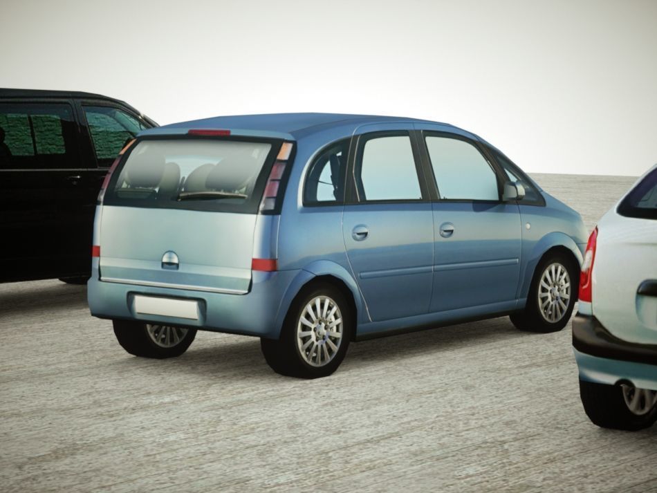 9 Low-poly Mini-Vans Low-poly 3D model_16