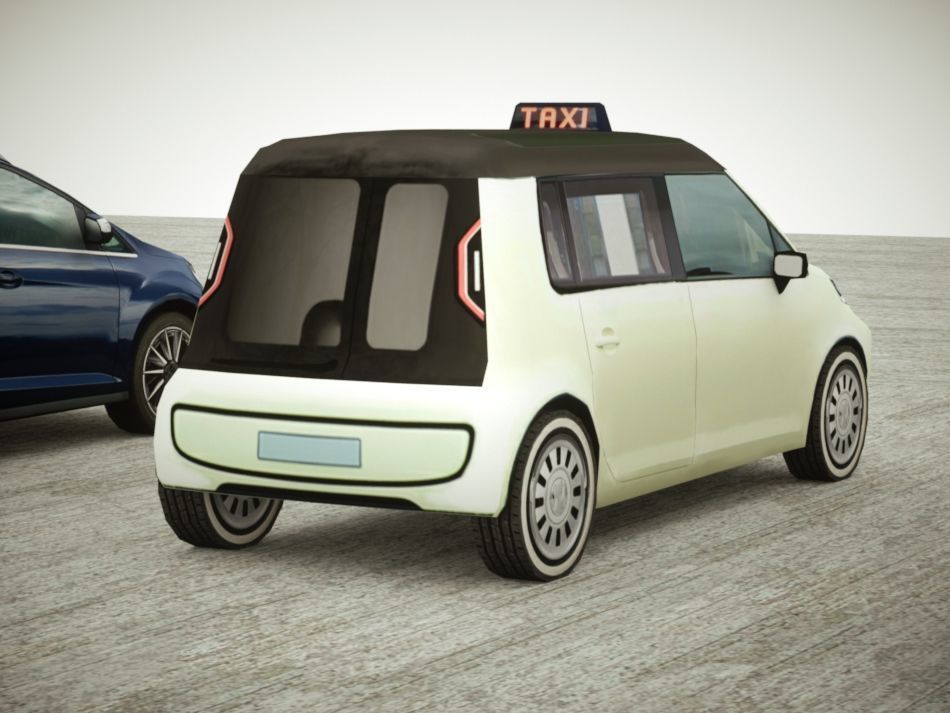 9 Low-poly Mini-Vans Low-poly 3D model_18