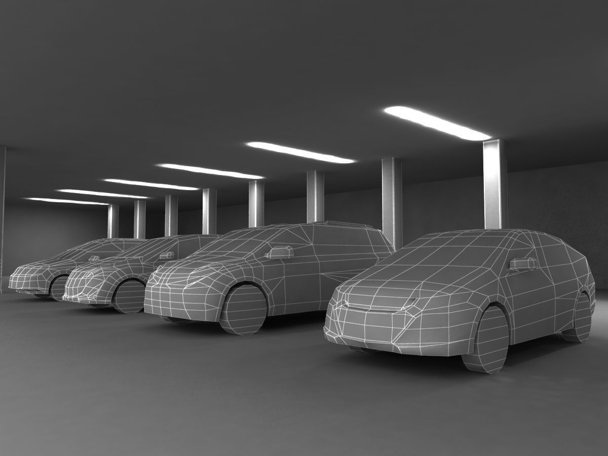 9 Low-poly Mini-Vans Low-poly 3D model_3