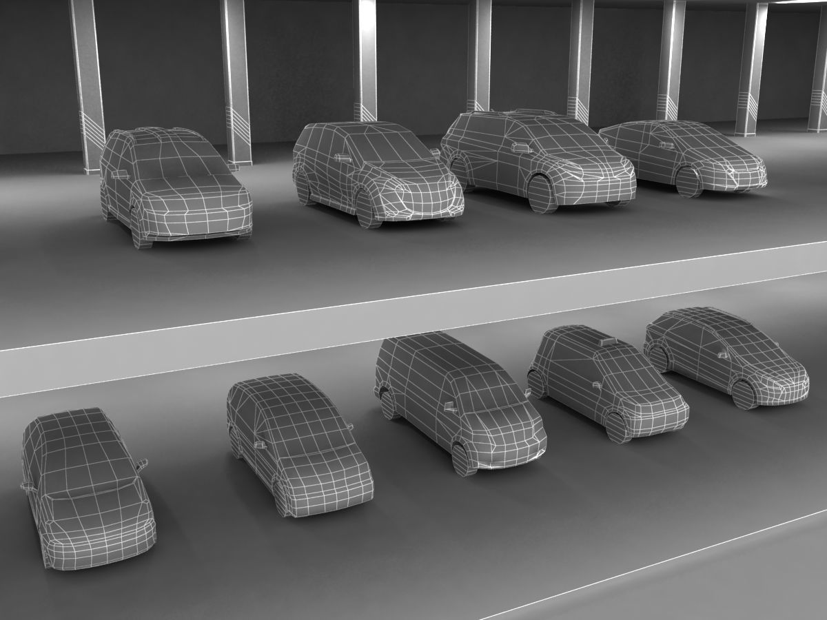 9 Low-poly Mini-Vans Low-poly 3D model_1
