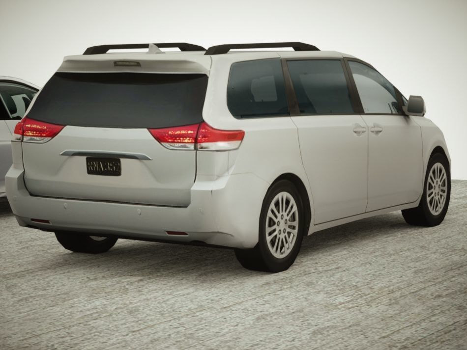 9 Low-poly Mini-Vans Low-poly 3D model_21