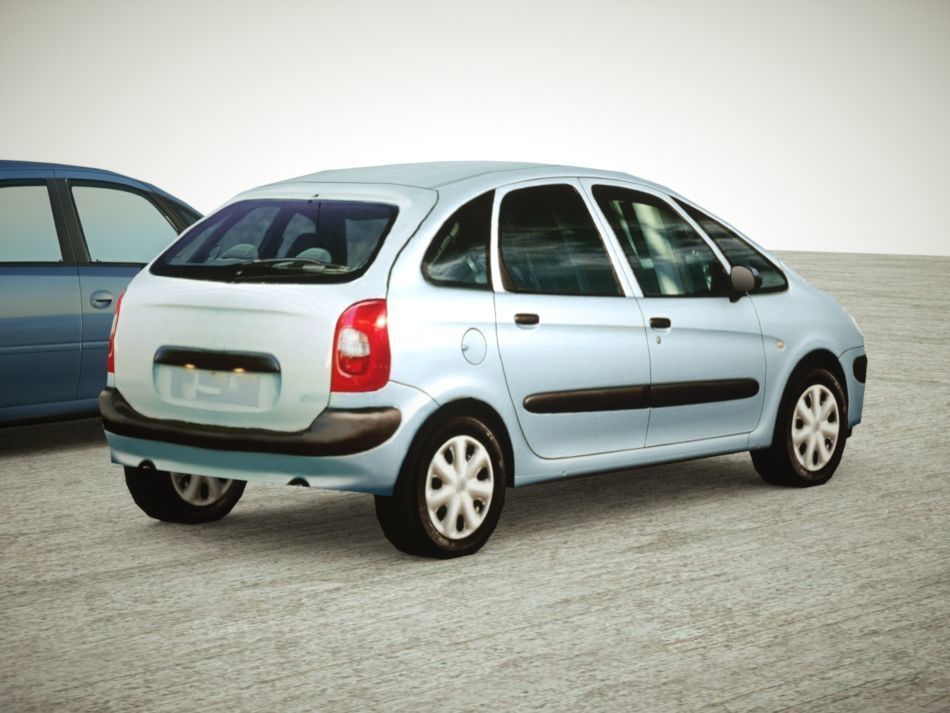 9 Low-poly Mini-Vans Low-poly 3D model_15