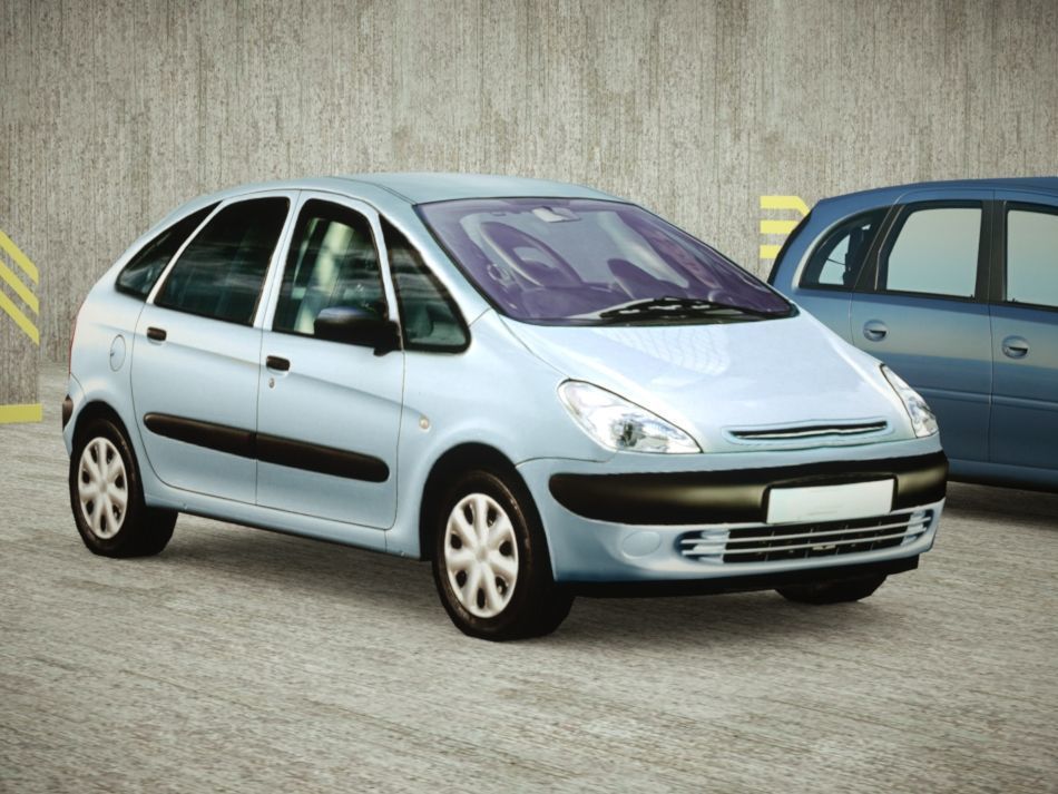 9 Low-poly Mini-Vans Low-poly 3D model_14