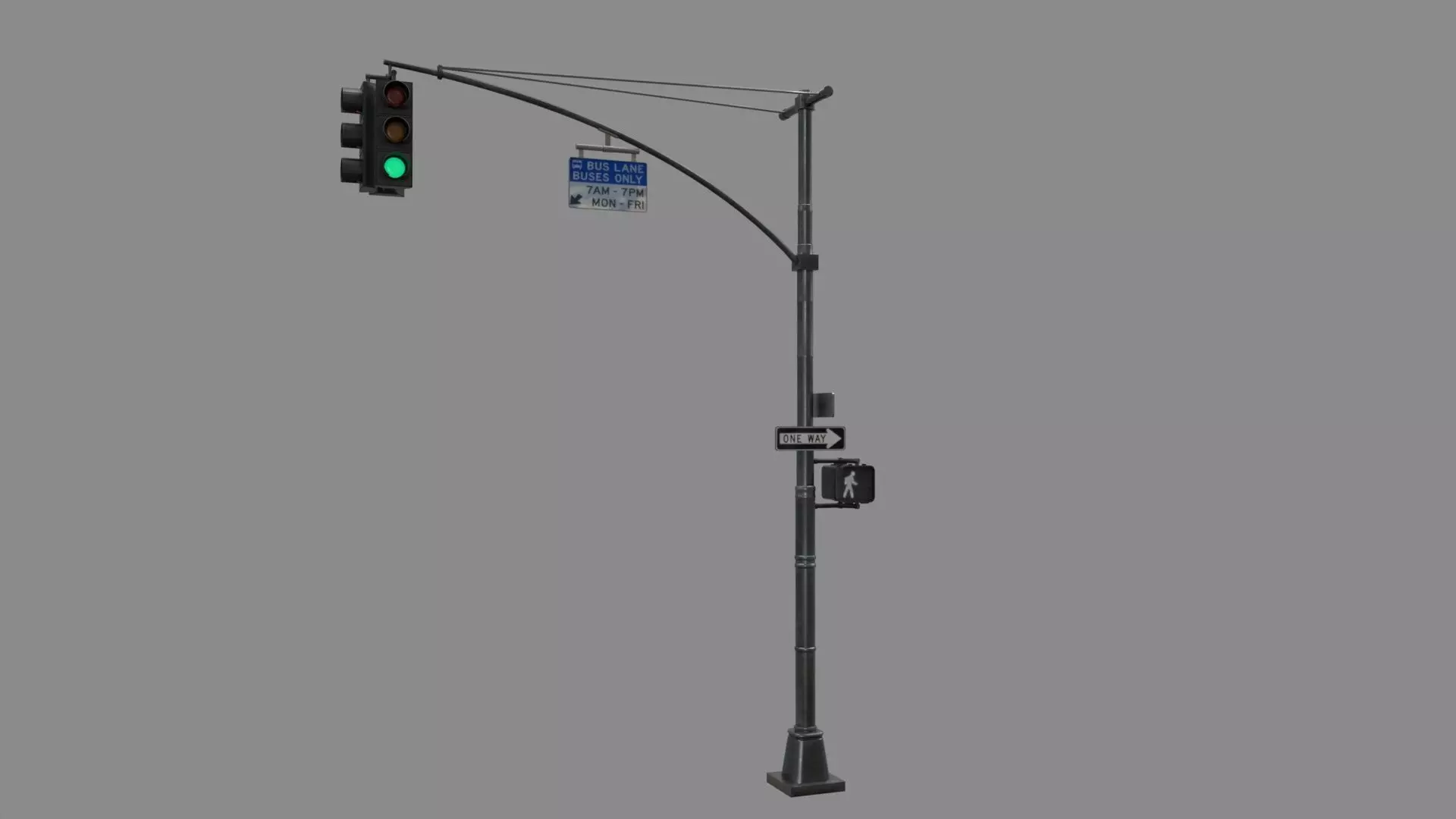 LowPoly Traffic light Low-poly 3D model