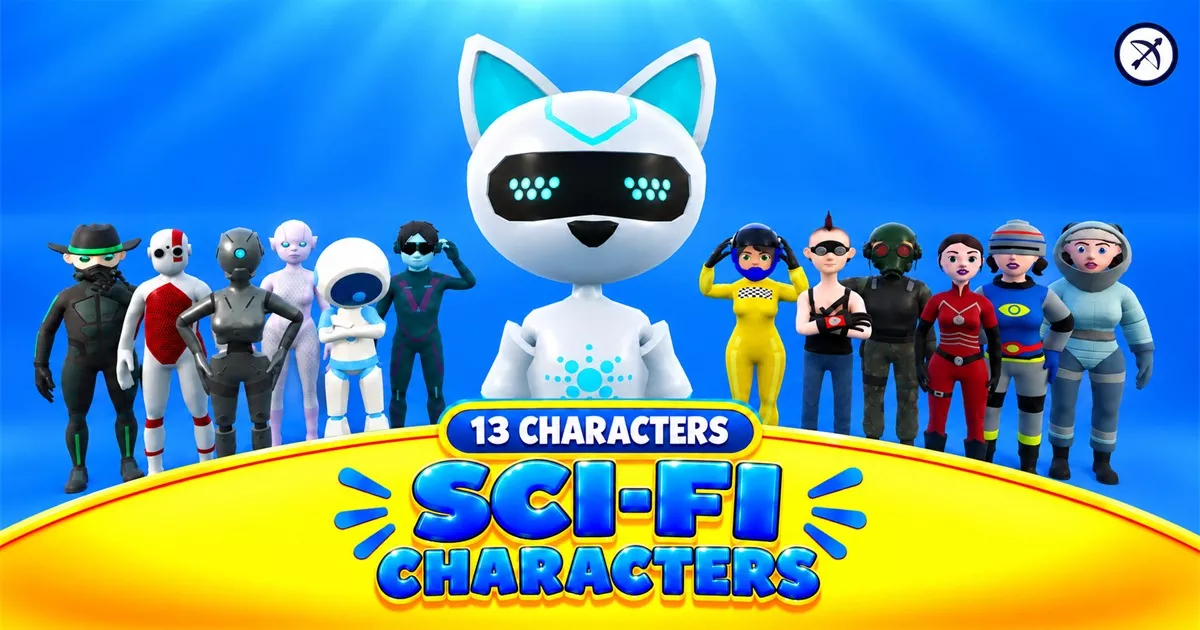 Sci-Fi Characters - Stylized Character Collection 3D model