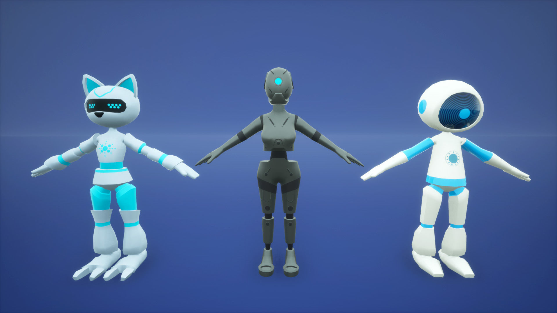 Sci-Fi 13 Stylized Characters 3D model_2