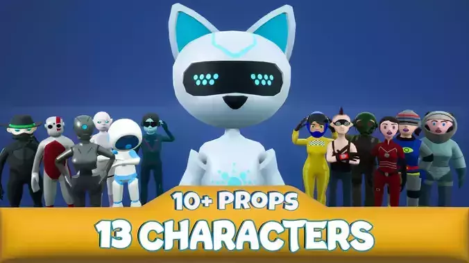 Sci-Fi 13 Stylized Characters 3D model