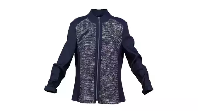 Blue Decorated Jacket Low-poly 3D model
