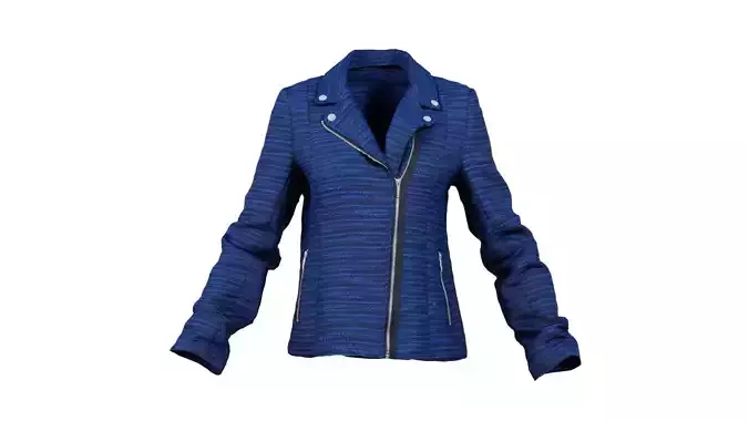 Blue Fabric Jacket Low-poly 3D model