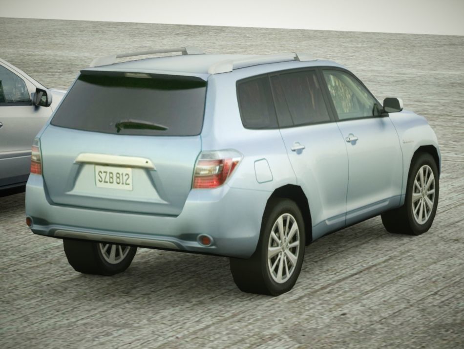 6 Low Poly hybrid SUVs Low-poly 3D model_9