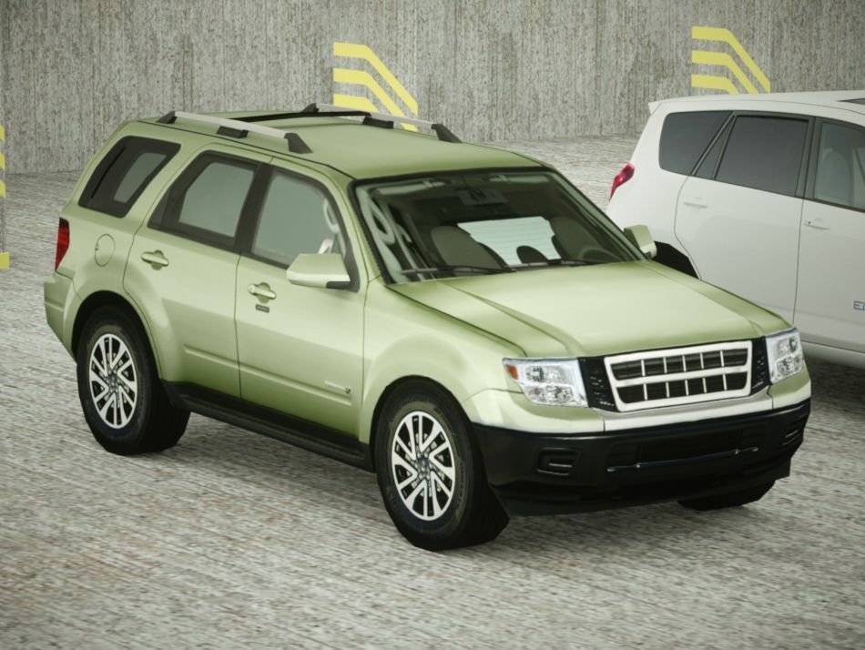 6 Low Poly hybrid SUVs Low-poly 3D model_7