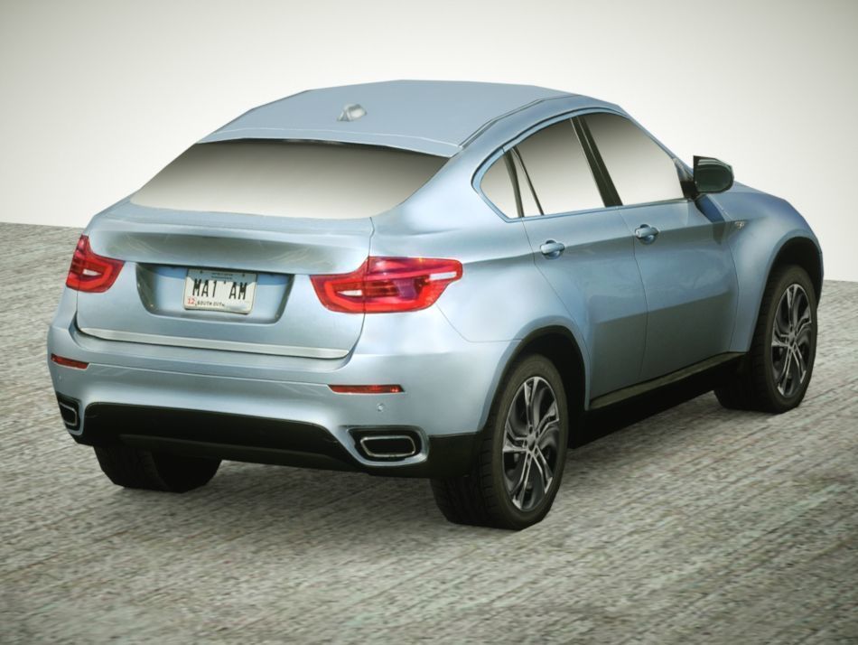 6 Low Poly hybrid SUVs Low-poly 3D model_11