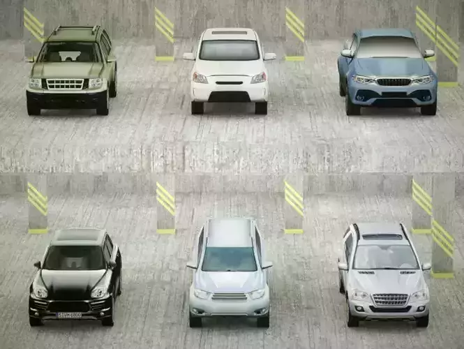 6 Low Poly hybrid SUVs Low-poly 3D model