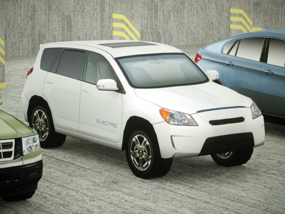 6 Low Poly hybrid SUVs Low-poly 3D model_6